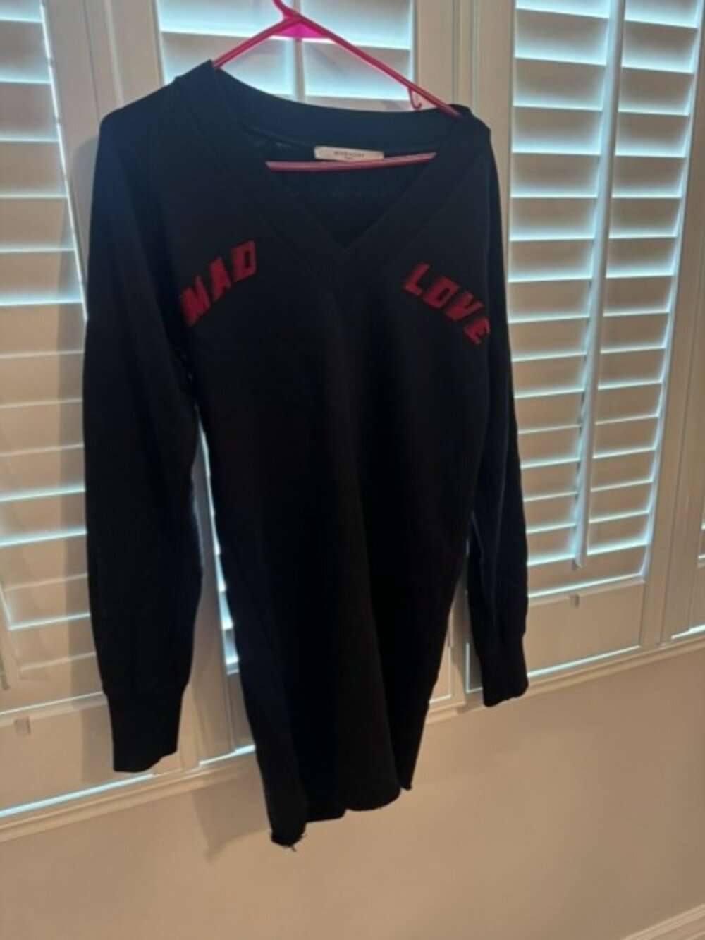 Givenchy Mad Love Sweatshirt Dress, Black